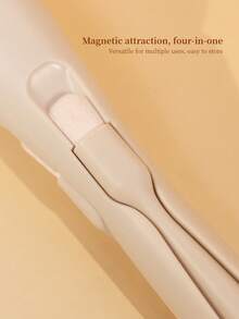 四件套四合一磁性化妆刷套装：散粉刷、腮红刷、眼影刷、遮瑕刷 - 方便旅行的化妆刷 - 彩色 - 查看 9