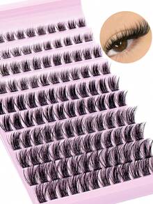 120片DIY睫毛嫁接片，柔软日常款，单根嫁接，适合在家轻松打造完美睫毛妆容，假睫毛 - C - 查看 2