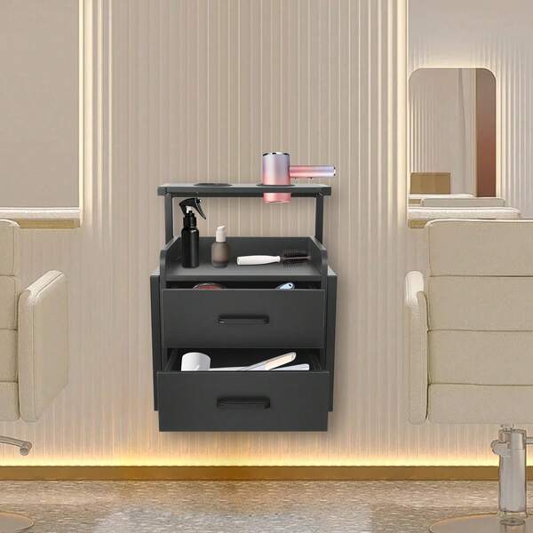SanBouSi Wall Mounted Salon Storage Cabinet Storage Cabinet For Hair Salon Salon Wall Cabinet