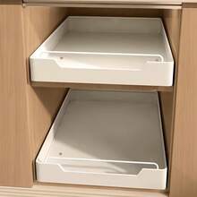 Multi-Size Pull-Out Storage Rack, No Drilling Required Under-Sink Cabinet Pull-Out Organizer | Kitchen Spice/Cookware Pull-Out Storage Rack | Sliding Drawer And Kitchen Storage Organizer - Multicolor - View 11