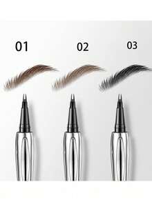 1PC Recommended Brow Pencil, Waterproof & Sweat-Proof, No Smudging, Defines Brow Hair Precisely,Suitable For Beginners With No Skills, Halloween, Makeup, Beauty, Brow Pen, Christmas, Stocking Fillers, Eyebrow Pencil Black, Eyebrows, Brown - Multicolor - View 5