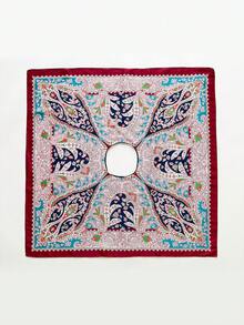 1pc Paisley Print Chiffon Bohemian Style Shawl, Versatile Beach Cover Up, Fashionable Sunscreen Scarf For Daily Wear,Holiday,Accessories,Travel Essential - Burgundy - View 2