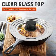 8-11 Inch Universal Stainless Steel Pot Lid, Replacement Lid With Heat-Resistant Knob, Suitable For Cookware And Frying Pans - Pot Lid - View 3