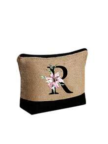 1 Conjunto Bolsa de Praia Feminina, Bolsa de Lona e Chapéu Acessórios de Praia, Letra A-Z, Adequado para Casamento, Aniversário, Férias, Ótimo Presente para Senhoras, Mães, Professoras, Amigas, Madrinhas, Estudantes, Bolsa Grande para Viagem, Fim de Semana, Presente de Aniversário Personalizado para Ela, Acompanha Lenço - Multicolorido - Visão 22