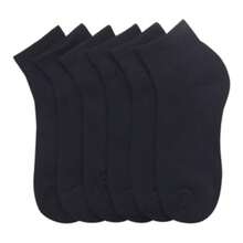 12 Pairs Cotton Cushion Ankle Socks Cotton Blend Athletic Sports Workout Running Socks Comfort Cozy Sweat-Absorbing Anti-Slip Comfy Value Pack - 黑色腳踝 - 查看 4