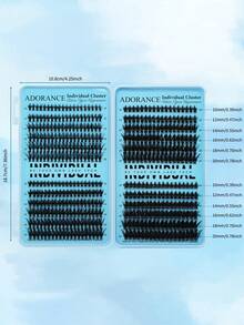 ADORANCE 456片装假睫毛簇，4种款式，纤细轻盈，40DV+60DV+80DV+100DV簇状假睫毛，打造柔软自然的日常、约会和派对妆容。 - D - 查看 2