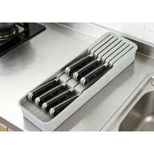 Multi-Function Kitchen Drain Knife Rack, Plastic Knife Storage Box - Multicolor - View 5