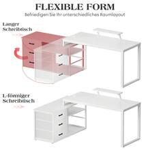 Devoko Home Office Desks - White - View 5