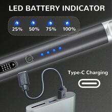 Rechargeable Flameless Plasma Windproof USB Lighter - Upgraded LED Battery Display, Safety Switch, Pocket Size For Candle, Cooking, BBQs And Fireworks - Rusty Rose - View 5