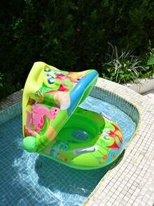 1 chiếc phao bơi trẻ em, phao bơi bơm hơi dễ thương có tay cầm kép, phao bơi hình ô tô/thuyền bơm hơi cho trẻ học bơi trong bể bơi, bồn tắm, phao bơi dưới cánh tay, phao bơi mùa hè có vô lăng và dù che nắng - Nhiều màu - Xem 8