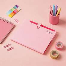 5/8 Pocket Accordion File Folder, Student Test Paper Storage Bag, A4 Document Organizer, Large Capacity Letter Pattern Expandable File Folder, Minimalist Multi-Layer Accordion File Folder, Suitable For Office, School File Storage, Back To School, Stationery Supplies - Multiple Styles - View 10