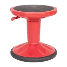 Carter - Taburete de Aprendizaje Activo de Altura Ajustable para aulas Taburete oscilante sin Respaldo con Giro de 360 Grados 14 a 18 Pulgadas de Alto Rojo - Rojo - Ver 4