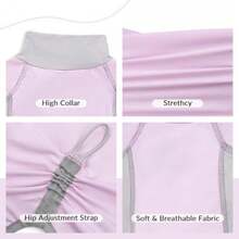 Dog Sun Protection Shirt UV Shirt for Dogs Lightweight Breathable Cooling Vest Quick Dry Dog Summer Clothes for Small Dogs - Morado claro - Ver 3