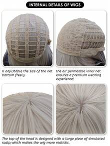 这款16英寸长的合成假发，拥有自然卷曲的发型和迷人的渐变色。它带有刘海设计，采用耐热纤维制成，经久耐用。这款假发非常适合日常佩戴，能够打造自然逼真的效果。 - 漸層 - 查看 7