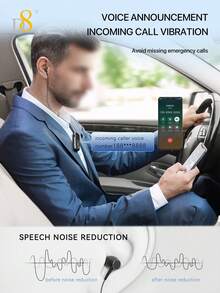 Tai nghe không dây D8 có thể thu gọn, màn hình LCD, tai nghe chụp tai, tai nghe âm thanh nổi khử tiếng ồn, mic kẹp, tai nghe thoải mái, thời gian đàm thoại 20 giờ, thích hợp cho thể thao, kinh doanh, tài xế xe tải, lái xe, chơi game và loa. - Nhiều màu - Xem 6