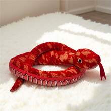120cm/47.24inch Snake Plush Toy, Soft And Fluffy Stuffed Animal, Suitable For Room Decoration, April Fool's Day, Halloween, Children's Birthdays, Mother's Day, Graduation Season, Weddings, And More. - Multicolor - View 13