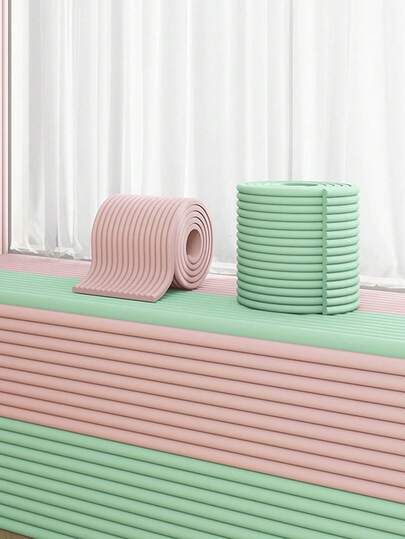 1롤 3D 소프트 벽 스티커 - 방수, 방습, 쉬운 코너 보호대, 청소하기 쉬운, 벽, 책상, 벽지, 미니멀리스트 디자인, 오래 지속되는 보호, 가정 장식, 학교 등에 적용 가능
