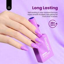 Beetles 15ML 6 Colors  HEMA-Free Pastel Gel Polish - Fairy Tale Dream, Pastel Yellow Pink Blue Purple, Colorful Bottle, Soak Off UV LED Manicure - 15ML 6Colors Hema Free Wisteria Whisper - 查看 5