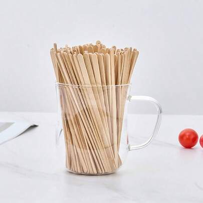 200PCS Popsicle Sticks Coffee Stirrers - 5.51 Inch Disposable Sticks Coffee, Tea, Sugar Butter Blending