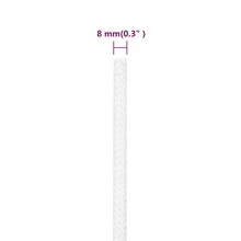 vidaXL Bootsseil Weiß 8 mm 250 m Polypropylen Gartenseil, DIY-Projekte mit gedrehtem Seil für drinnen und draußen, Gartenseilbinden, Gartendekorationen, Partys, Boote im Freien - A - Übersicht 5