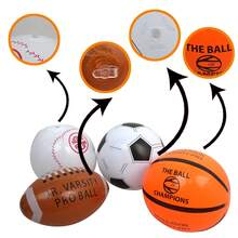 1 pièce Nouvelle balle de sport gonflable en PVC - Baseball, Football, Basket-ball, Rugby, Extérieur, Fête de plage, Ballon d'eau - Interactive, idéale pour les amis, la famille, les anniversaires, les fêtes - Cadeau parfait pour les garçons, les filles, les hommes, les femmes - Multicolore - Voir 4