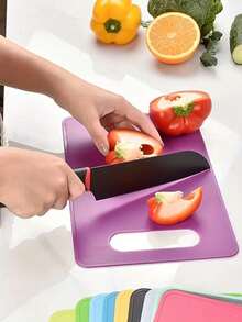 1/3pcs Foldable Plastic Cutting Board, Non-Slip Kitchen Chopping Mat For Meat And Vegetables - View 10