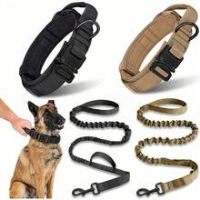 iDestry Heavy Duty Military Dog Collar And Leash Set, With Handle And Metal Buckle, Suitable For Small, Medium And Large Dogs - Multicolor - View 1