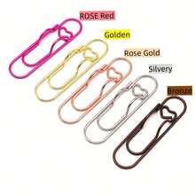 10pcs Random Cute Pen Clip Bookmarks - Fun Shaped Paper Clips For School Supplies, Pencil Case & Planner Accessories ( Heart-Shaped Designs) - Sets - View 5