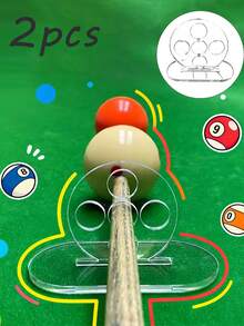 Bộ 2 giá đỡ bi-a, dụng cụ tập luyện bi-a, dụng cụ luyện tập gậy bi-a, được thiết kế để cải thiện độ chính xác và kỹ năng, làm bằng acrylic bền, phù hợp cho người đam mê bi-a. - Nhiều màu - Xem 2