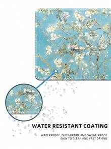 Extended Game Mouse Pad, XL Large Keyboard Mouse Pad, With Stitched Edges, Durable Non-Slip Rubber Base Mouse Pad, Suitable For Home Office Work, Van Gogh Almond Mouse Pad, Oil Painting Mouse Pad-Large Non-Slip Flower Table Pad For Office Decoration, PC, Notebook Computer - View 7