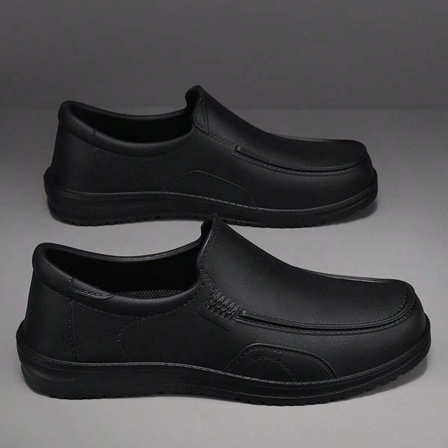 Men's Multi-Functional Shoes, One-Piece Work Shoes, Non-Slip Durable Kitchen Shoes, Slip-On - Black - View 1