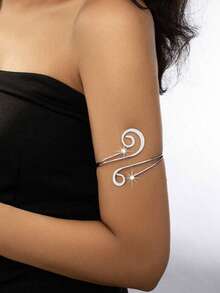 Vòng tay bạc đính đá hai đuôi - Bạc - Xem 2