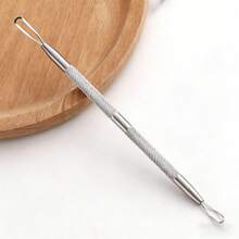 2-In-1 Stainless Steel Blackhead Remover Tool, Thickened Handle, Acne Cleansing Tool With Widened Pressing Ring, Non-Irritating, Comes With Storage Box, Unisex Skincare Essential - Multicolor - View 2