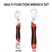 1pc High Carbon Steel Adjustable Wrench, Multi-Function Quick Spanner Large Open-End Wrench, Repair Tool, Anti-Slip Design, Stable Torque, Disassembly Tool, Powerful - Adjustable Wrench - View 1