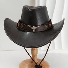 1 pieza Sombrero de vaquero occidental de moda, adecuado para hombres y mujeres, apropiado para actividades al aire libre, que combina el estilo vaquero y el encanto del jazz, una opción ideal elegante y práctica - Multicolor - Ver 7