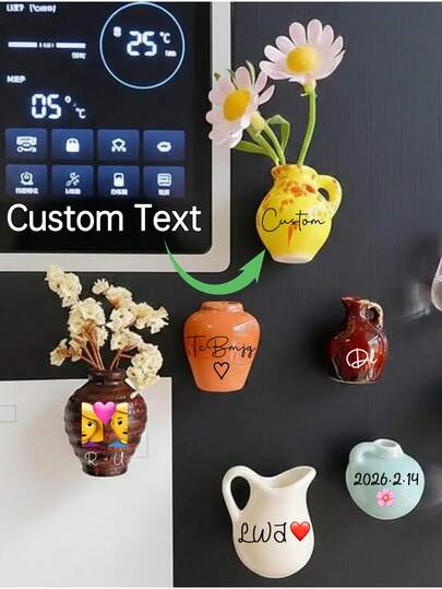 Nam châm tủ lạnh tùy chỉnh theo yêu cầu, nam châm tủ lạnh hình bình gốm mini, nam châm tủ lạnh hình chậu hoa 3D, đồ trang trí tường dễ thương, quà tặng làm vườn độc đáo và sáng tạo. Có thể in với bất kỳ thiết kế nào của bạn. Nam châm tủ lạnh in ảnh trang trí nhà cửa, phù hợp cho văn phòng và nhà bếp/tủ.