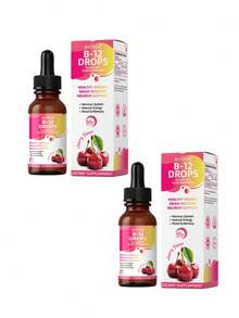 Vitamin B12 Liquid Drops - High Potency For Energy, Metabolism & Nerve Support, Cherry Flavor, - - - 查看 10