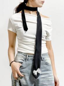 1pc Elegant Necktie, Academic Style JK Shirt Accessory, Graduation Gown Tie, Graduation Season High-End Gift - Multicolor - View 6