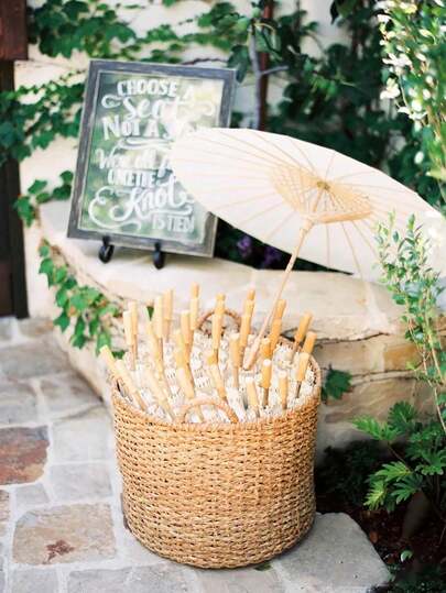 A Vintage White Creative Women's Blank Paper Parasol Wedding Umbrella - Available In Four Sizes - Paper Umbrella Open Diameter Size