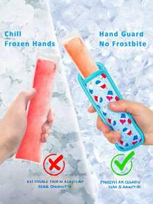 Bộ 1/2/4/6 chiếc bao bọc que kem, vỏ bảo vệ que kem, giá đỡ que kem bằng neoprene in hình giúp tránh bị tê cóng tay, dùng để bọc que kem, kem que, kem tươi. - Xem 3