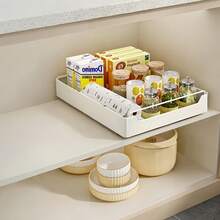 Multi-Size Pull-Out Storage Rack, No Drilling Required Under-Sink Cabinet Pull-Out Organizer | Kitchen Spice/Cookware Pull-Out Storage Rack | Sliding Drawer And Kitchen Storage Organizer - Multicolor - View 21