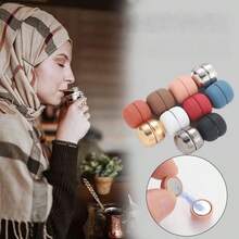 18pcs Hijab Clips, Muslim Multi-Purpose Hijab Magnetic Clasps, Magnetic Clips For Shawl, Shirt, Clothes, Pant Leg, Scarf (No Card Paper) - Dark Brown - View 5