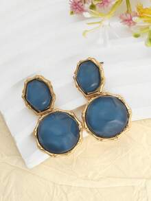 1 Pair Asymmetrical Round Earrings, Cooling For Summer - Refreshing Earrings - View 6