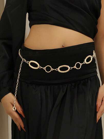 1 chiếc vòng eo hình elip, phụ kiện trang sức cơ thể phong cách nghỉ dưỡng cho bikini, trang trí eo gợi cảm thời trang.