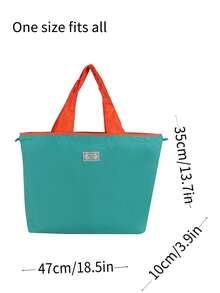 Fashionable Large Capacity Foldable Travel Shopping Bag - Mint Blue - View 6