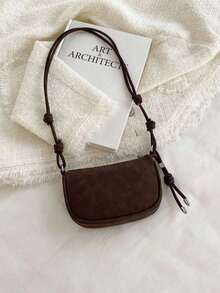 Lychee Grain Mini Handbag, Women's New Fashion Compact Daily Crossbody Bag JHZ5 - Coffee - View 3