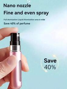 1pc Travel Perfume Bottles, 5ml Refillable Travel Spray Atomizer, Travel Perfume Refill Bottles And Pocket Perfume Dispenser, Cologne Perfume Travel Bottles And Sprayers (Refill Perfume From Bottom) - 1件-霧面銀色 - 查看 6