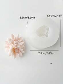 1 khuôn silicon hình hoa hướng dương và hoa cúc, khuôn tự làm hoa cúc. - A-trắng - Xem 2