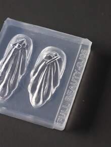 硅胶海洋波浪美甲印花板，合金宝石法式美甲雕刻模具，度假风美甲贴纸DIY美甲配件工具 - 無色 - 查看 2