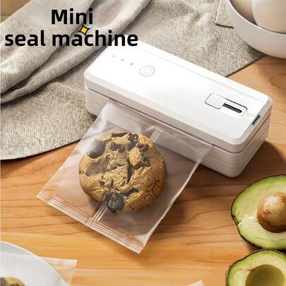 便携式封口机，USB充电，快速封口，适用于零食和塑料袋的重新密封，保持食物新鲜，厨房理想之选，迷你食品储存封口机，节日/生日礼物